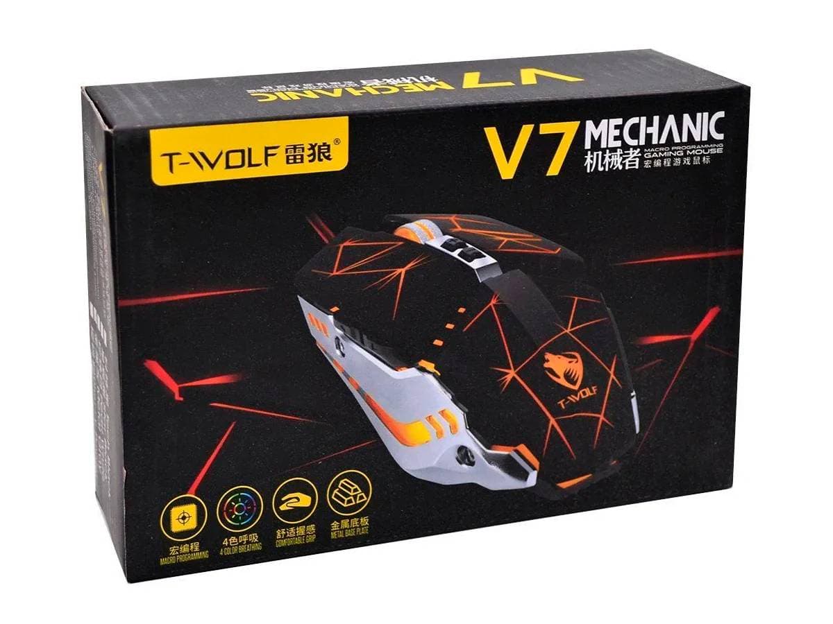 T-WOLF Souris Gaming Mechanic V7